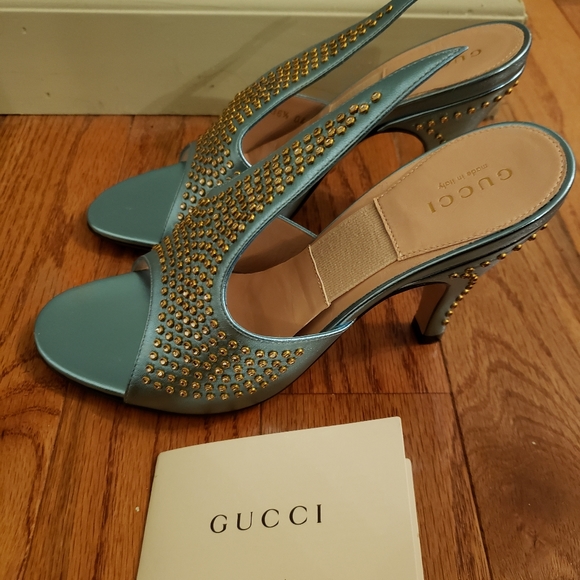 Gucci Exaggerated Point Rhinestone Mules - Picture 6 of 16